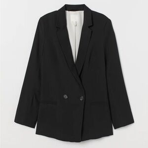 H&M Double- Breasted Classic Black Women's Blazer